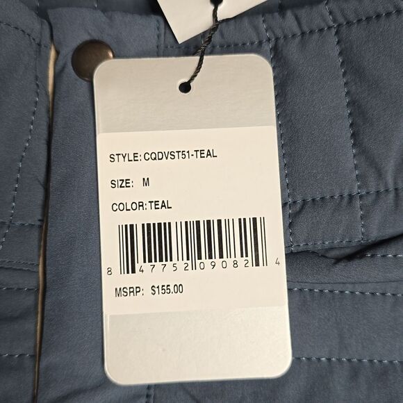 961 NWT A4 Channel Quilted Double Faced Vest Sz Med Teal - Picture 3 of 6